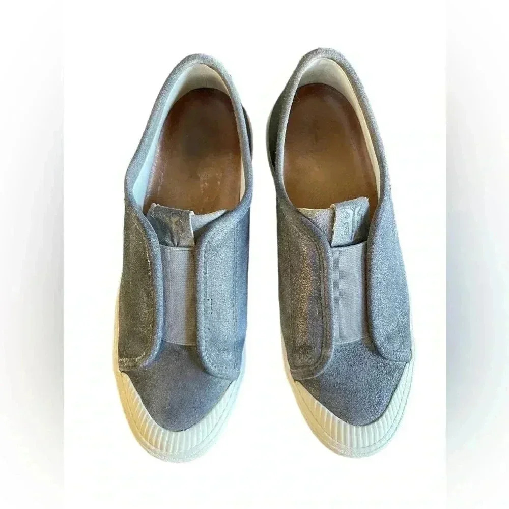 Frye Claudia Slip-On Silver Metallic Shoes Size 7